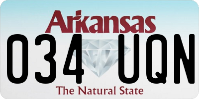 AR license plate 034UQN