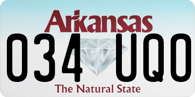 AR license plate 034UQO