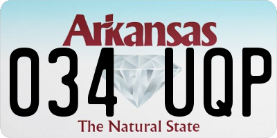 AR license plate 034UQP