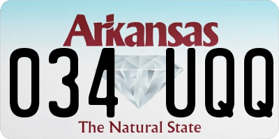 AR license plate 034UQQ