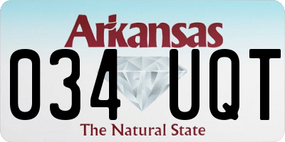 AR license plate 034UQT