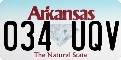 AR license plate 034UQV