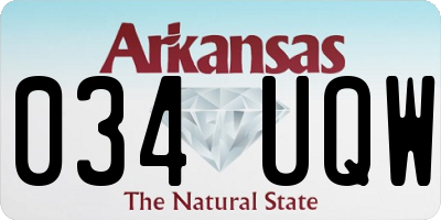 AR license plate 034UQW
