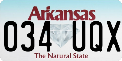 AR license plate 034UQX