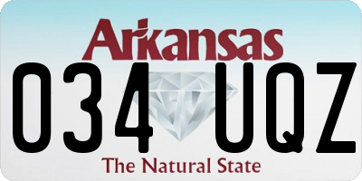 AR license plate 034UQZ