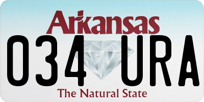 AR license plate 034URA