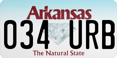 AR license plate 034URB