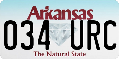 AR license plate 034URC
