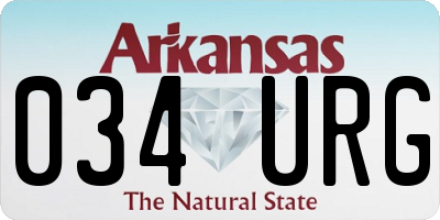 AR license plate 034URG