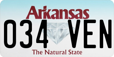 AR license plate 034VEN