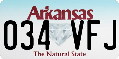AR license plate 034VFJ