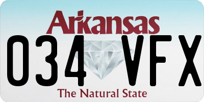 AR license plate 034VFX