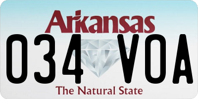 AR license plate 034VOA