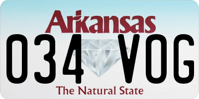 AR license plate 034VOG