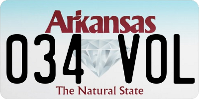 AR license plate 034VOL
