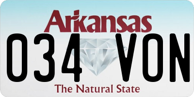 AR license plate 034VON