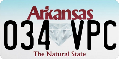 AR license plate 034VPC