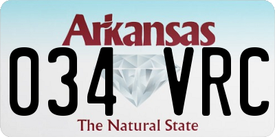 AR license plate 034VRC