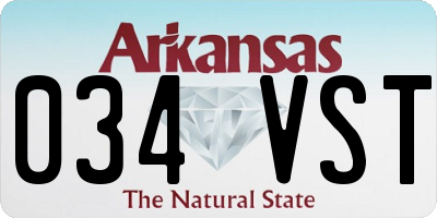 AR license plate 034VST