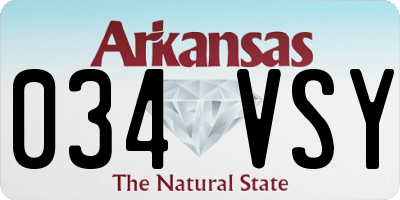 AR license plate 034VSY