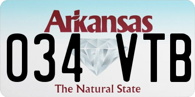 AR license plate 034VTB