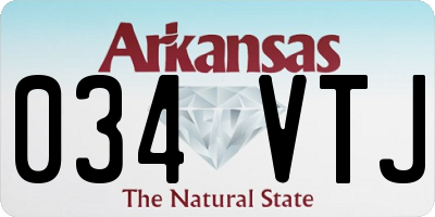 AR license plate 034VTJ