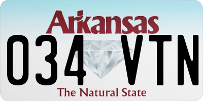 AR license plate 034VTN