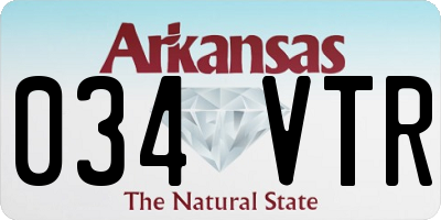 AR license plate 034VTR