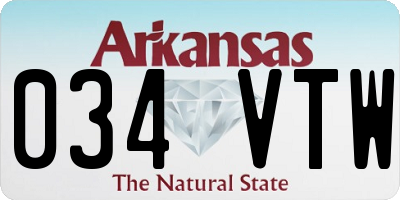 AR license plate 034VTW