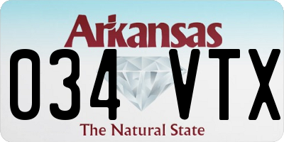 AR license plate 034VTX