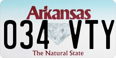 AR license plate 034VTY