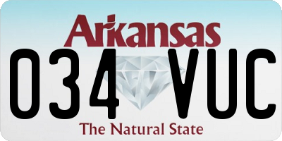 AR license plate 034VUC