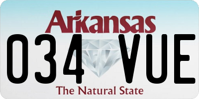 AR license plate 034VUE