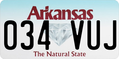AR license plate 034VUJ