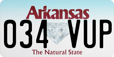 AR license plate 034VUP