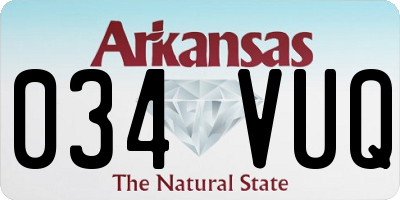 AR license plate 034VUQ