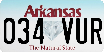 AR license plate 034VUR