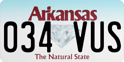AR license plate 034VUS