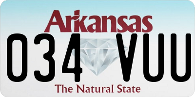 AR license plate 034VUU