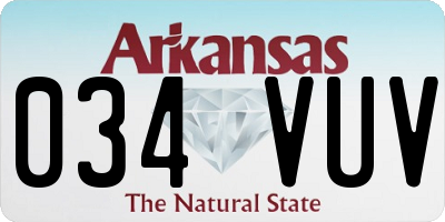 AR license plate 034VUV