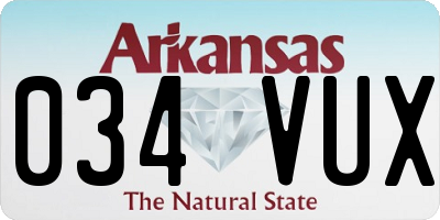 AR license plate 034VUX
