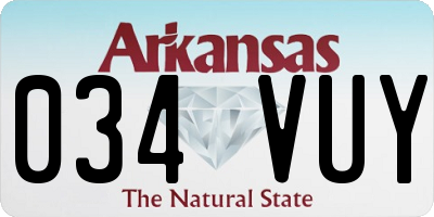 AR license plate 034VUY