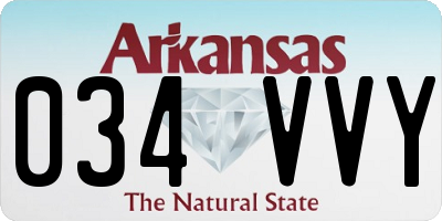 AR license plate 034VVY