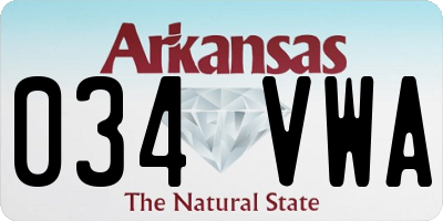AR license plate 034VWA