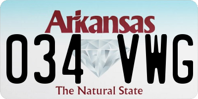 AR license plate 034VWG