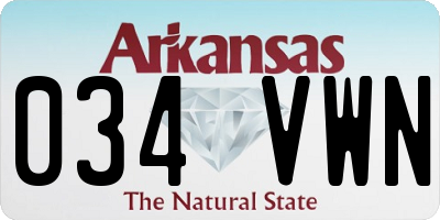 AR license plate 034VWN