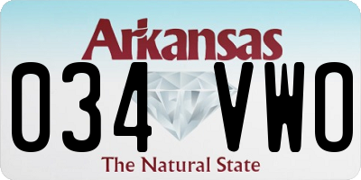 AR license plate 034VWO