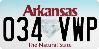 AR license plate 034VWP