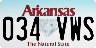 AR license plate 034VWS