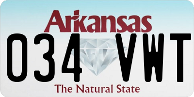 AR license plate 034VWT